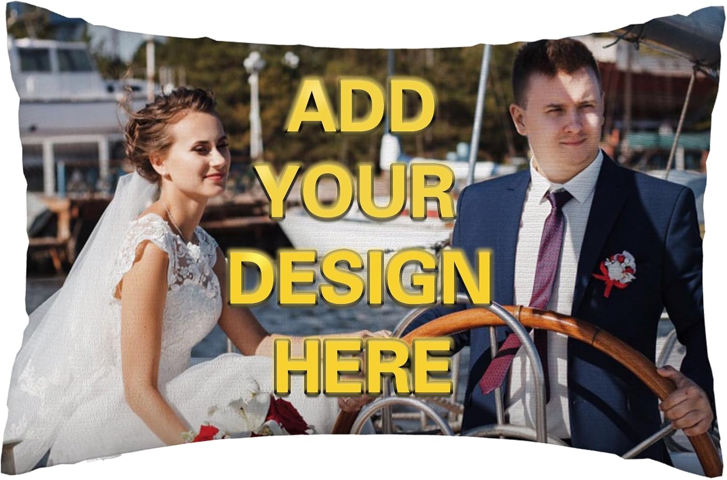 Custom Pillow with Picture Personalized Throw Pillow Cover Customized Photo Long Body Pillowcase, Personalized (20"x 54")
