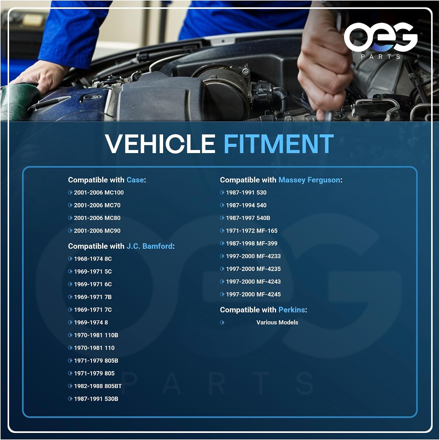 OEG Parts New Starter Compatible with Massey Ferguson MF-698T MF-670 MF-290 1983-86, MF-4270 MF-4255 MF-4243 MF-4225 1997-2000 7701031686 7700011850 6005003158 6005003154 5021272 234987A1 0028115087