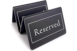 dealzEpic Reserved Table Top Sign - Double-Sided Acrylic