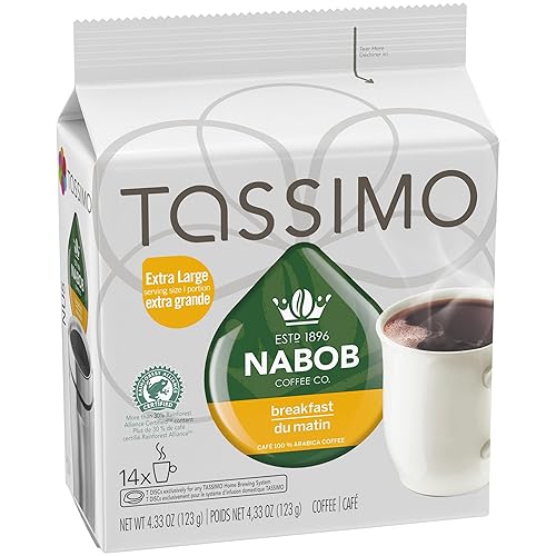 Miniatura 10 de Tassimo Nabob Breakfast Blend Coffee, 70 discos T (5 cajas de 14 discos T) {Importado de Canadá}
