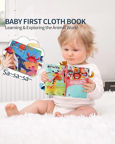 Miniatura 8 de Dearlomum Tapete de juego y gimnasio para bebé, divertido tapete de actividad con piano boca abajo con 5 juguetes sensoriales, música y luces,