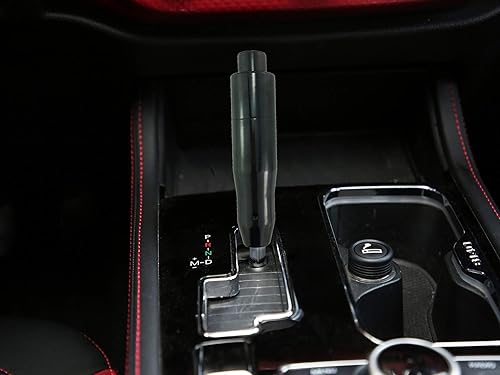 Miniatura 3 de Abfer Pomo de palanca de cambios ponderado con botón negro, pomos de palanca de cambios de aluminio para automóvil, palanca de cambios para la