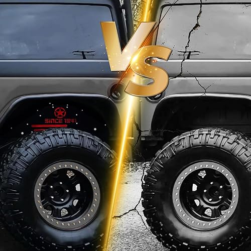 Vista 22 de Protectores de guardabarros interiores traseros compatibles con Wrangler JK y JKU Unlimited Sport Sahara Rubicon 2007-2018, protectores de barro