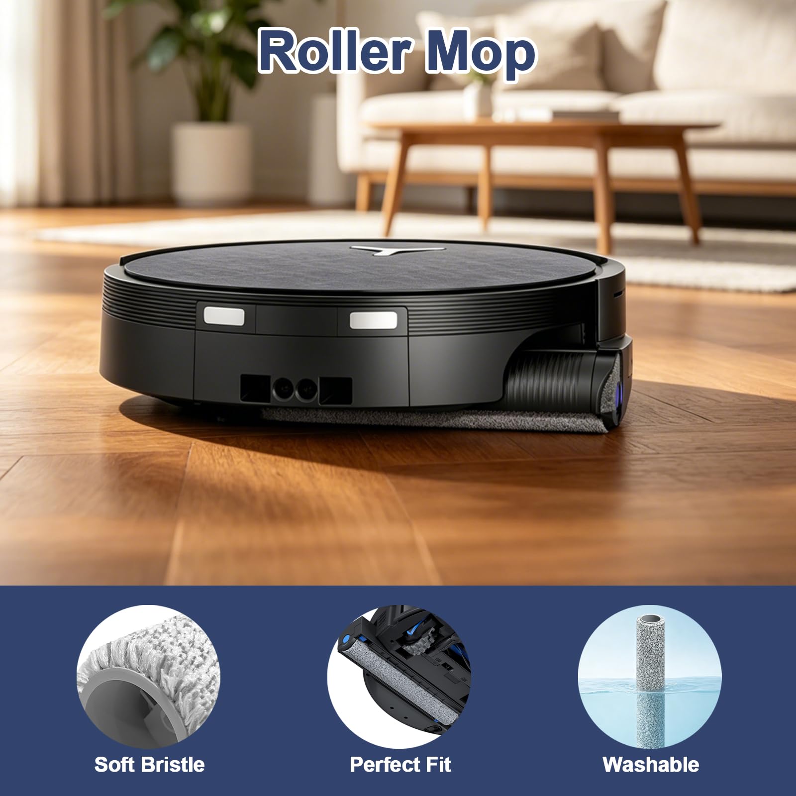 Zubehör für ECOVACS DEEBOT T90 Omni/T90 PRO Omni/X12 PRO Omni Roboterstaubsauger Ersatzteile 23er-Pack 2 Hauptbürste, 4 Filter, 6 Seitenbürsten, 2 Walzenmopps, 6 Beutel, 1 Stoßleiste