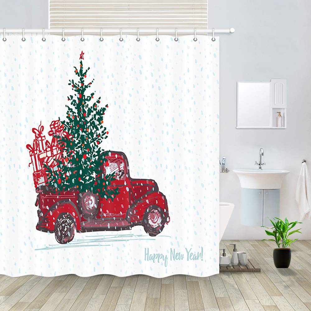 Country Christmas Shower Curtains Curtains & Drapes