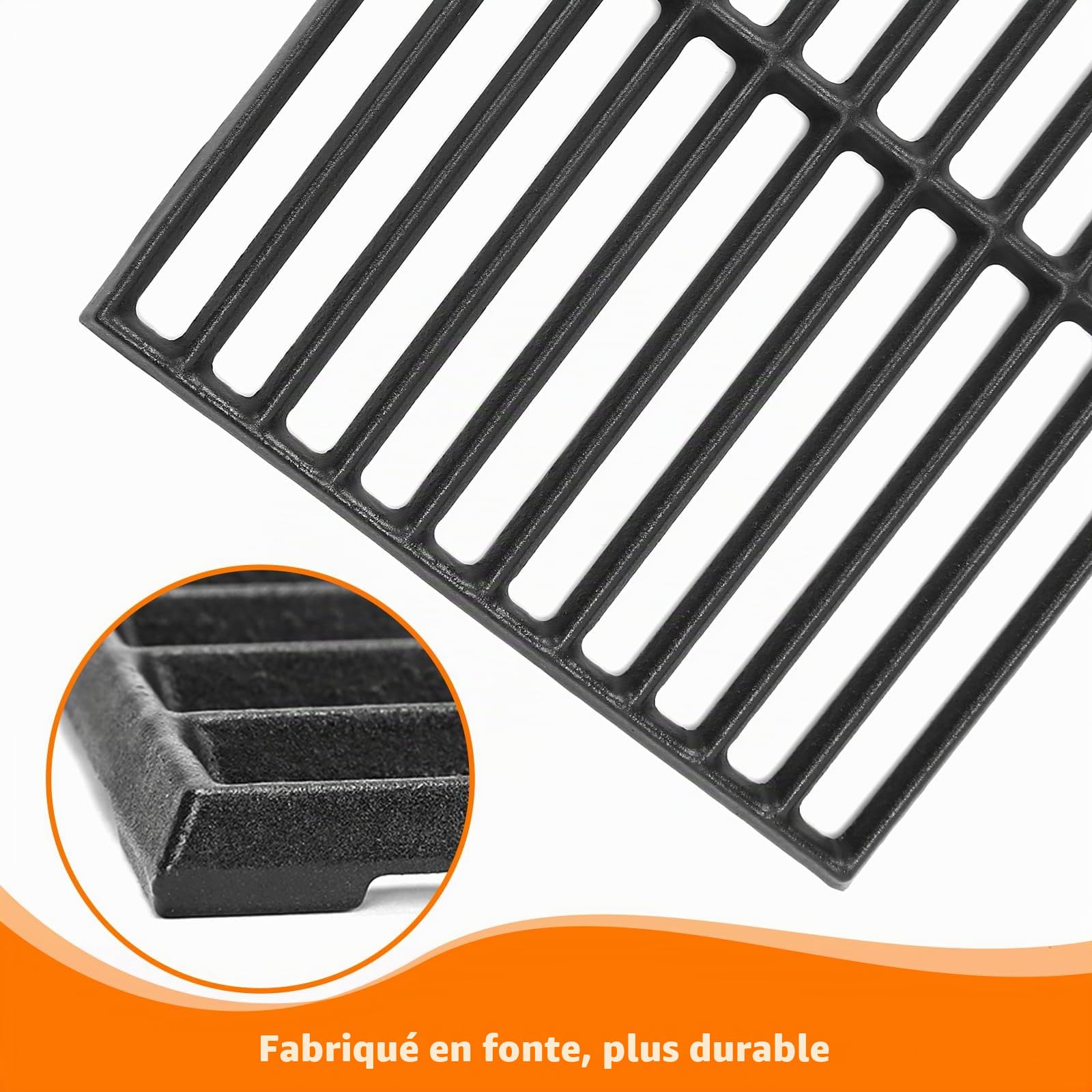 GFTIME Lot de 3 grilles de cuisson CharBroil Gas2Coal 330, Charbroil Advantage Series, Barbecook Siesta 310, Landmann Triton 3&4, Profi Cook PC-GG 1058/1059