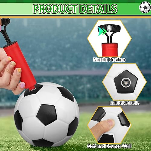 Miniatura 3 de Juego de 5 pelotas de fútbol de 6 pulgadas con bomba