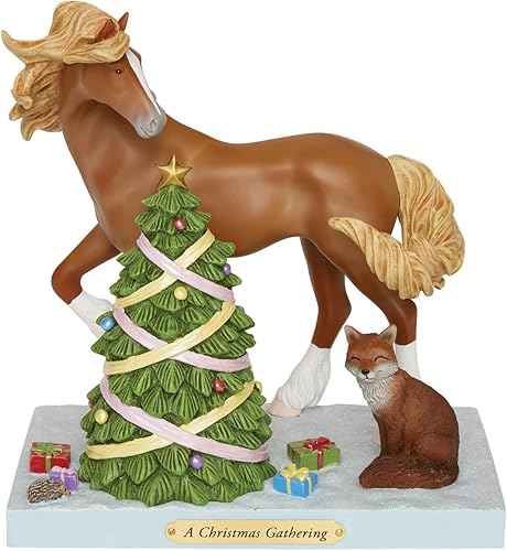 Enesco The Trail of Painted Ponies a Christmas Gathering Figurilla, 7.3 pulgadas, multicolor