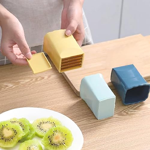 Miniatura 7 de TULOBI 2 piezas de cortadores de huevos, acero inoxidable inoxidable, cortador de fresa, mini taza rebanadora de frutas, preparación rápida de