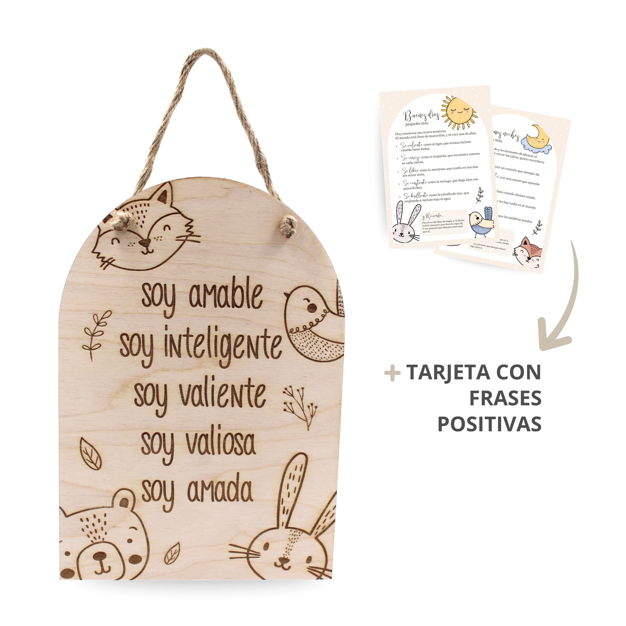 ayurvana Motivational Wooden Children's Wall Art, Decoration Baby Girl or Boy Room, Positive Phrases and Values, Wall Picture - Image 3