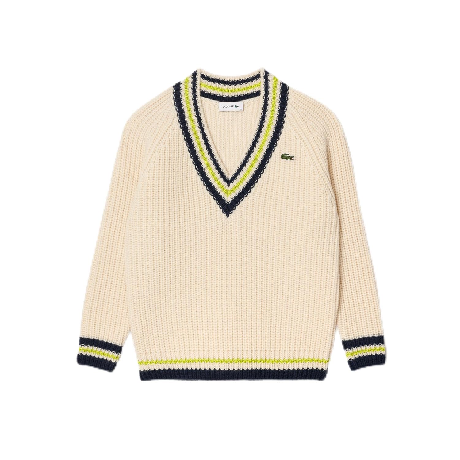 Lacoste Womens V-Neck Pullover Sweater