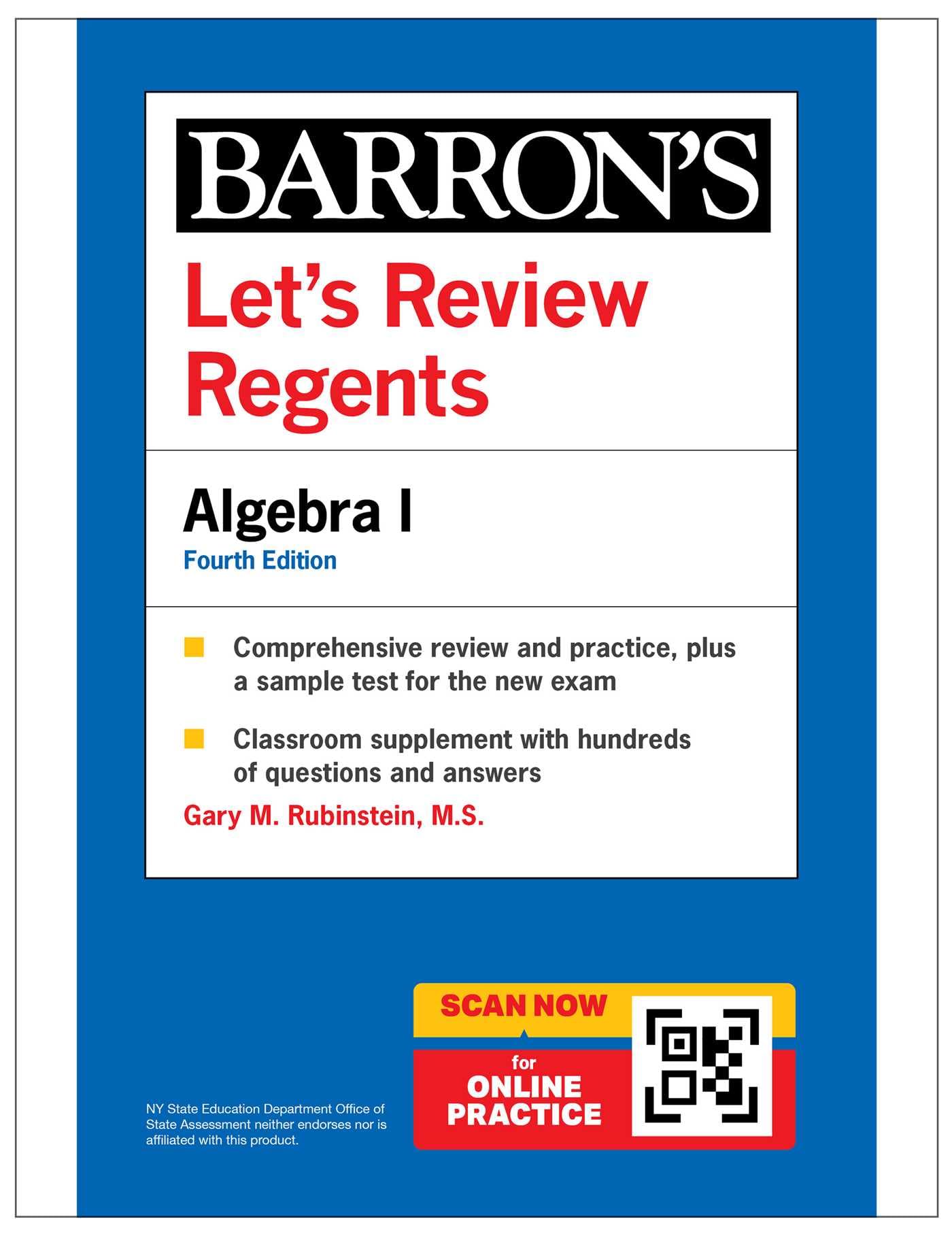 Let's Review Regents: Algebra I, Fourth Edition (Barron's New York Regents) 4th Edition