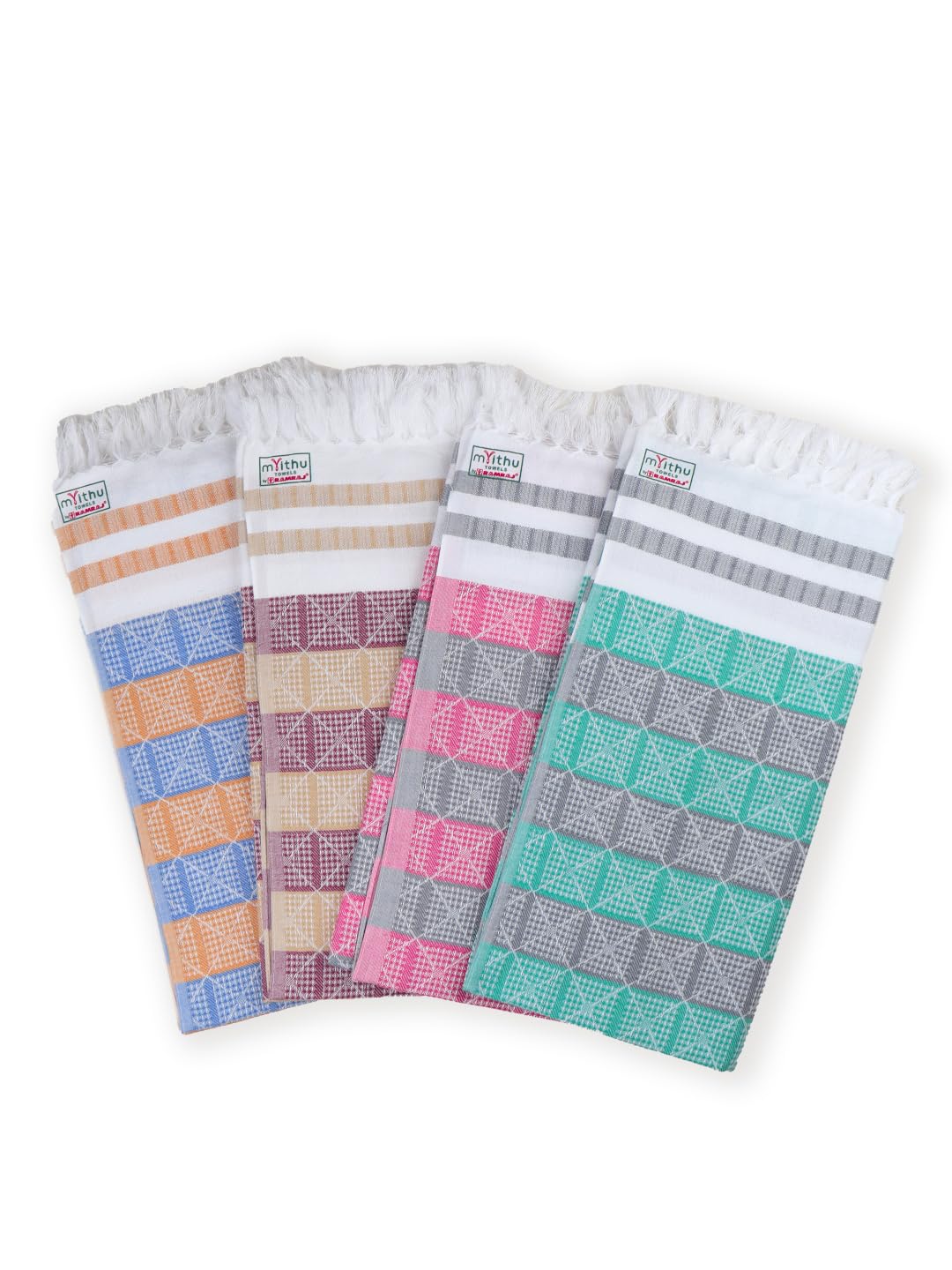 RAMRAJ Cotton Bath Towels - Assorted Colors (Pack of 2) -8