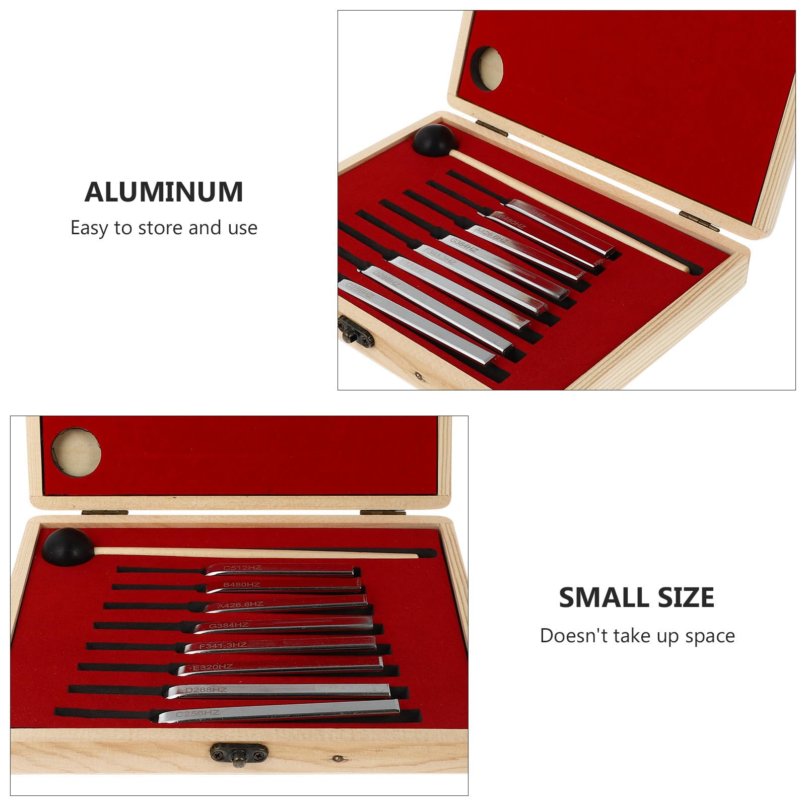 Diapason Accordeur Simple en Aluminium Argenté Surface Lisse Portable pour Instrument de Musique pour Enseignement et Réglage Guitare Violon