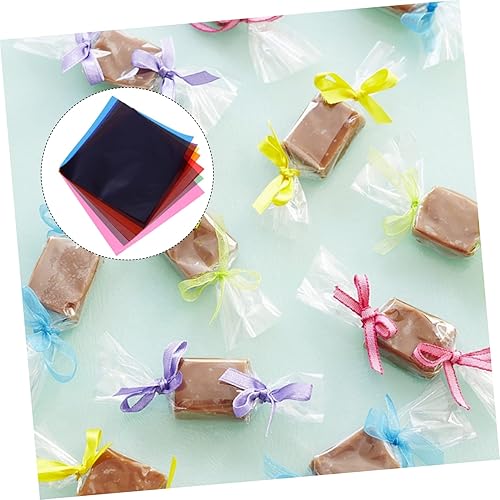 Miniatura 5 de TEHAUX Papel de regalo transparente 150 hojas de caramelo celofán barra de caramelo chocolate hecho a mano