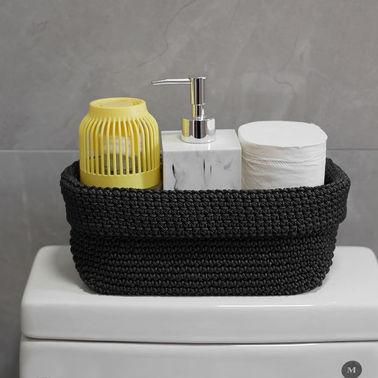 2er Set Aufbewahrungskörbe Aus Baumwollseil – Geflochtene Organizer Für Handtücher, Kosmetik, Schmuck & Mehr