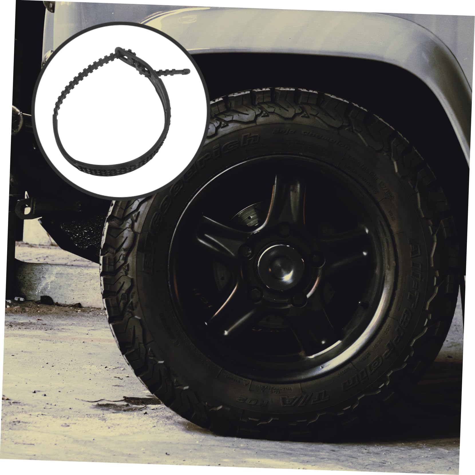 Alipis 5pcs Universal Car Tire Chains Heavy Duty Tpu Polyurethane Snow Ice Chains