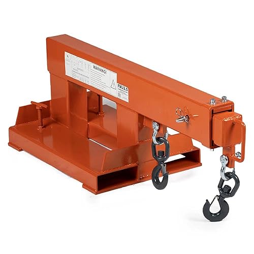 Titan Attachments Pluma telescópica de horquilla de grúa montada en horquilla, telescopios manuales de 31-79 pulgadas, capacidad de elevación de