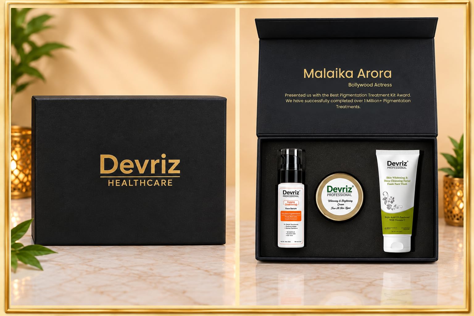 mini pigmentation kit | face wash + pigmentation cream + serum | glowing skin | clean skin | anti-pigmentation | treats melasma | gift combo of 3