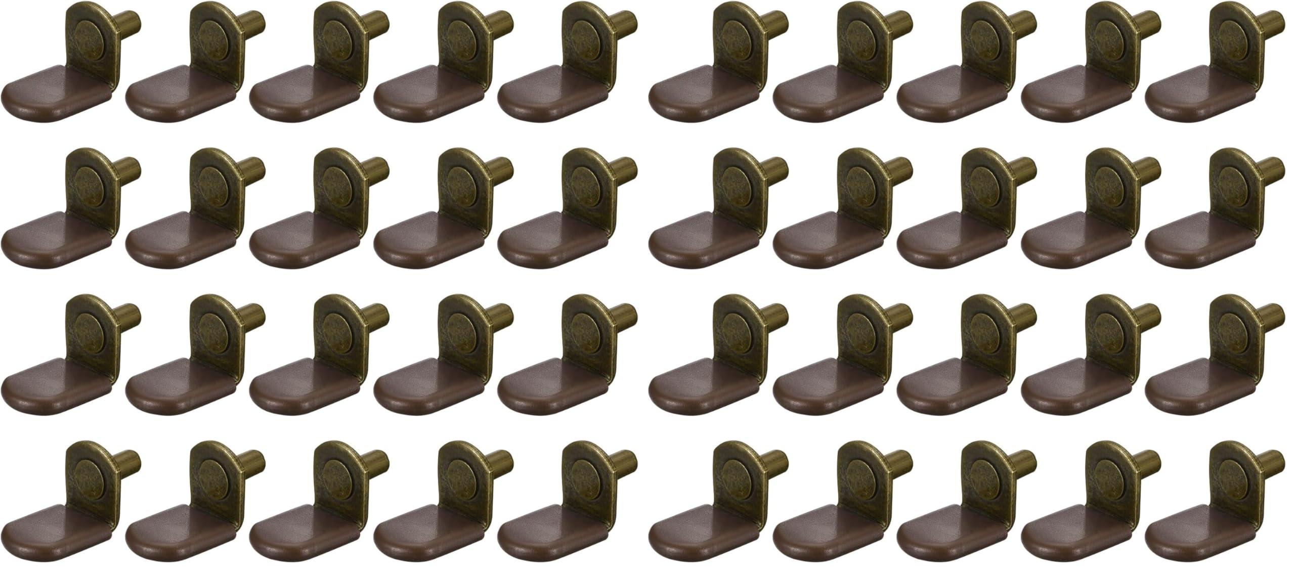 uxcell Shelf Support Pegs, 25pcs 5mm(1/5") L-Shaped Support Bracket Pegs Shelf Pin with Rubber Sleeve for Furniture Shelves Supplies, Bronze Tone — Amazon image 11