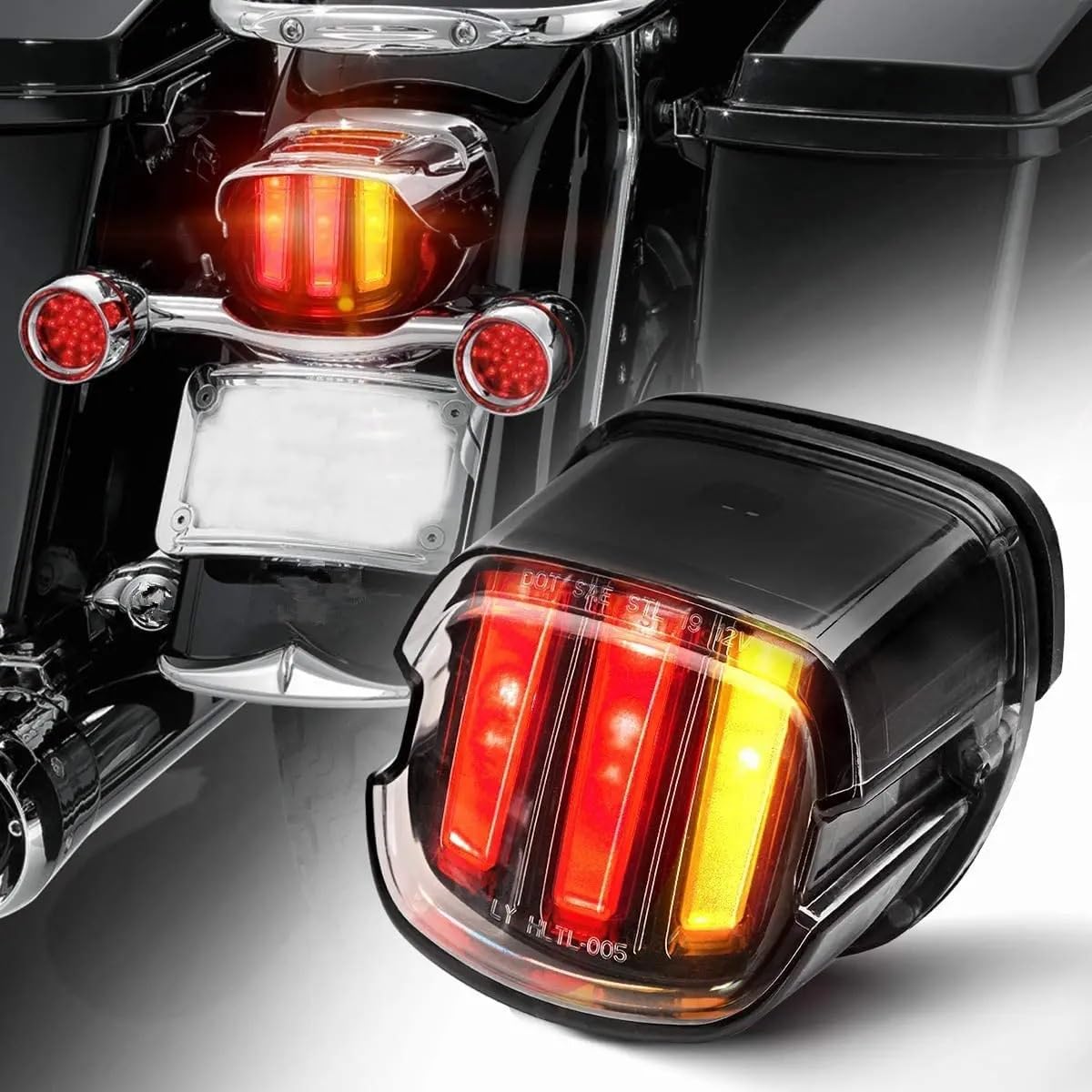 Pasuje do Sportster Dyna Softail Touring Road Glide Road King Moto światło tylne hamulca tylna lampka kierunkowskazu światło hamowania