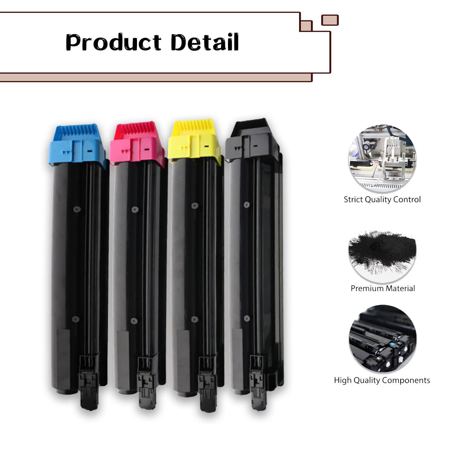 PuCio TK-897K TK-897C TK-897M TK-897Y Toner Ad Alta capacità Cartuccia Compatibile per Kyocera 205C 255C Stampanti Cyan*1