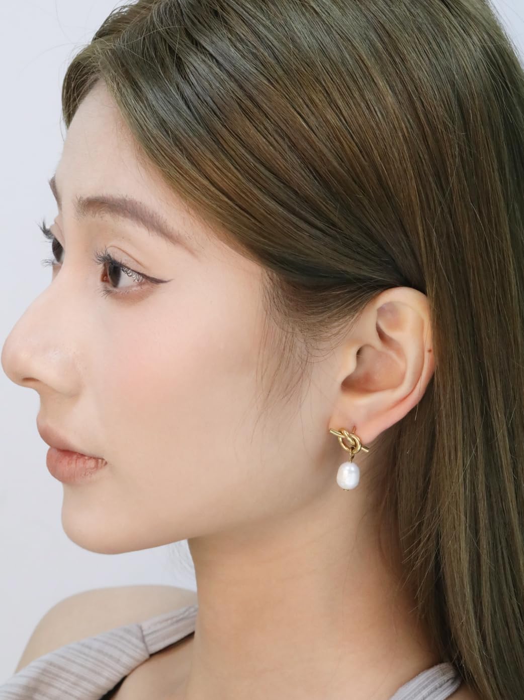 Freshwater Pearl Earrings for Women by VeroSteel, 18K Gold Plated Drop Dangle Jewelry, Cubic Zirconia Bridal Wedding Boho Statement Earrings, Hypoallergenic Nickel-Free Anniversary & Holiday Gifts - Image 3