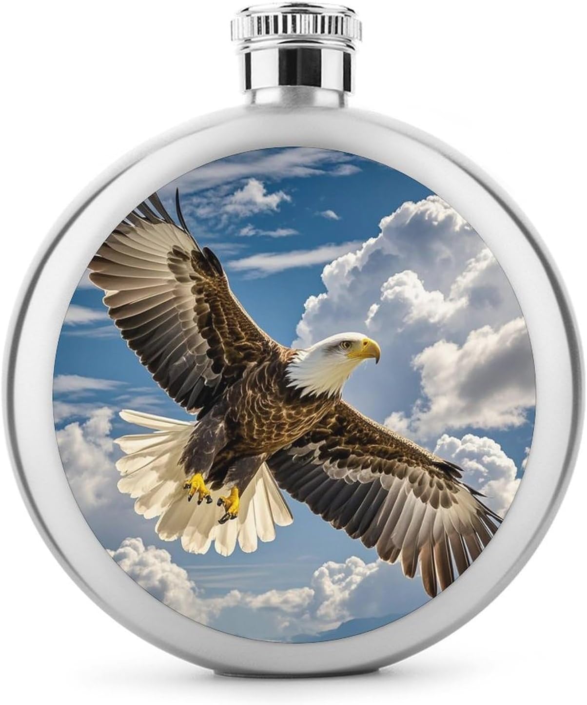An Eagle Stainless Steel Flagon to 5 Oz with Screw Cap,Hip Flask for Men–Whiskey & Liquor Pocket Flask,Alcohol Flagon for Camping Drink Sports Outdoor Wine Bottle