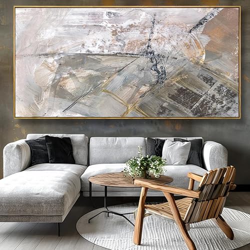 Miniatura 41 de Arte abstracto para pared, impresiones artísticas de pared, pintura en lienzo, negro, amarillo, azul, obra de arte moderna grande para sala