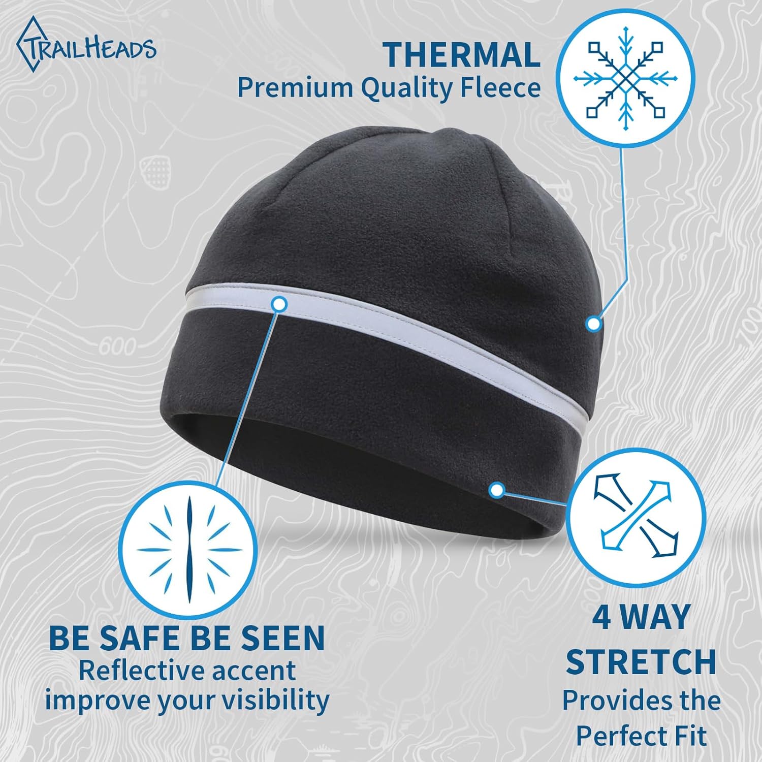TrailHeads Women's Ponytail Hat | Reflective Cold Weather Running Beanie | Hat for Running, Hiking, XC Skiing - Image 7
