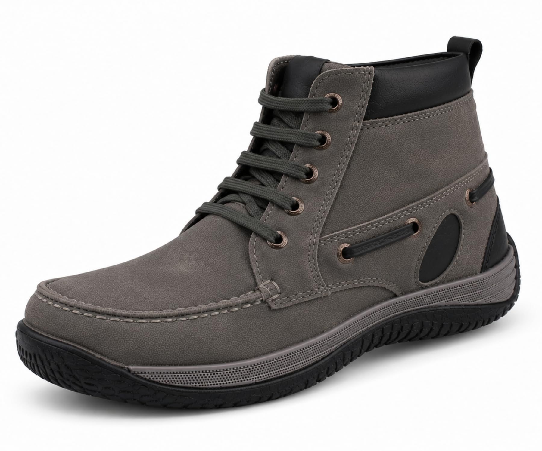 Men's Premium Suede Leather Trekking Boots | Mid Ankle Lace-Up Outdoor Hiking Boots | Durable TPR Sole | Lightweight Comfort | Casual & Adventure Shoes for Men-image-45
