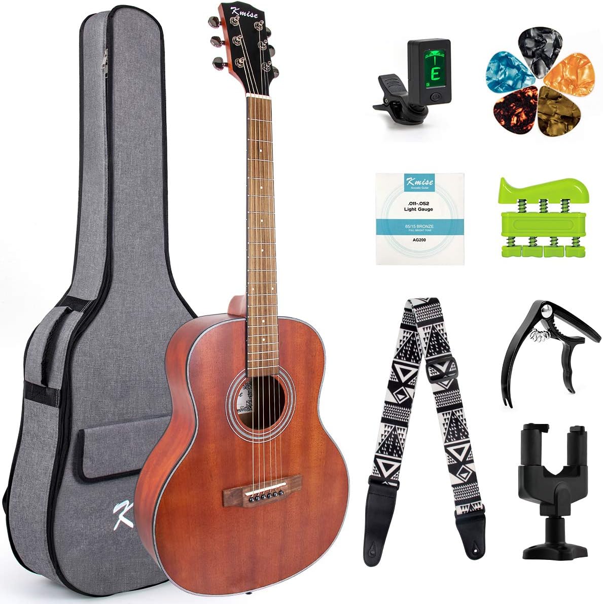 Kmise 6 String, Right, 4/4 Acoustic Guitar, 38 inch (GN01)