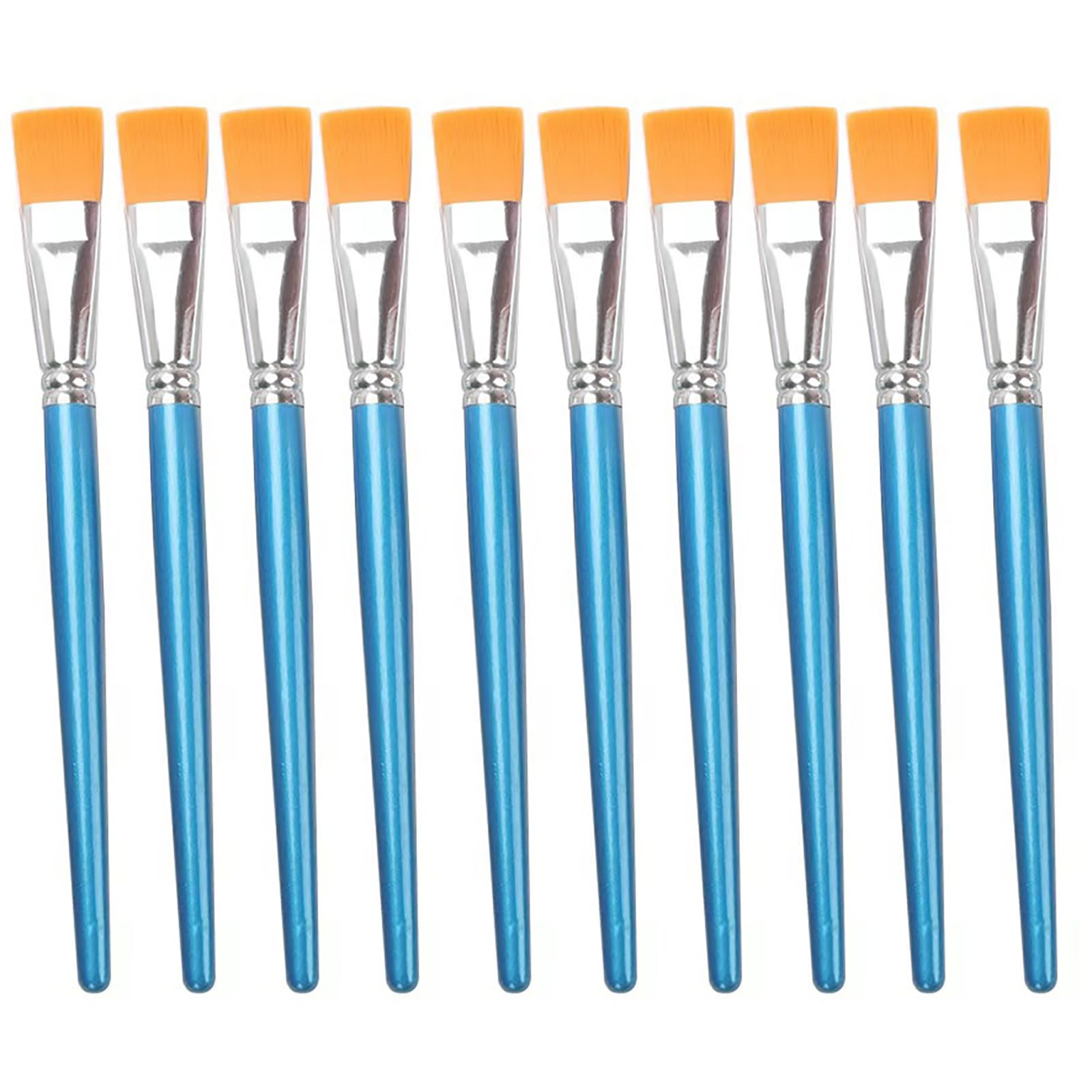 10 Pinceles para Pintura acrílica de 1 Pulgada, Pinceles de Nailon para Pintura acrílica, Juego de Pinceles Grandes para Pintura al óleo y acrílica.