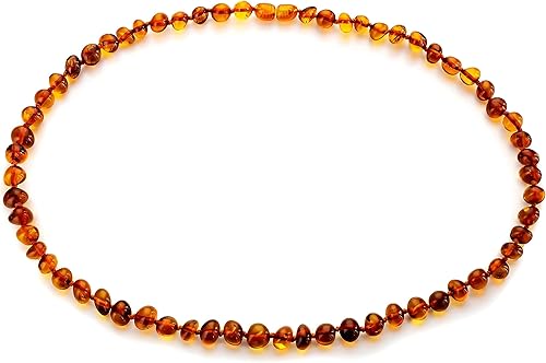 Miniatura 8 de Baltic Amber Necklace for Women and Men (Authentic, Certified) - 17.7 inches, Cognac (Polished) - Unisex Amber Jewelry for Adults - Amber Bead