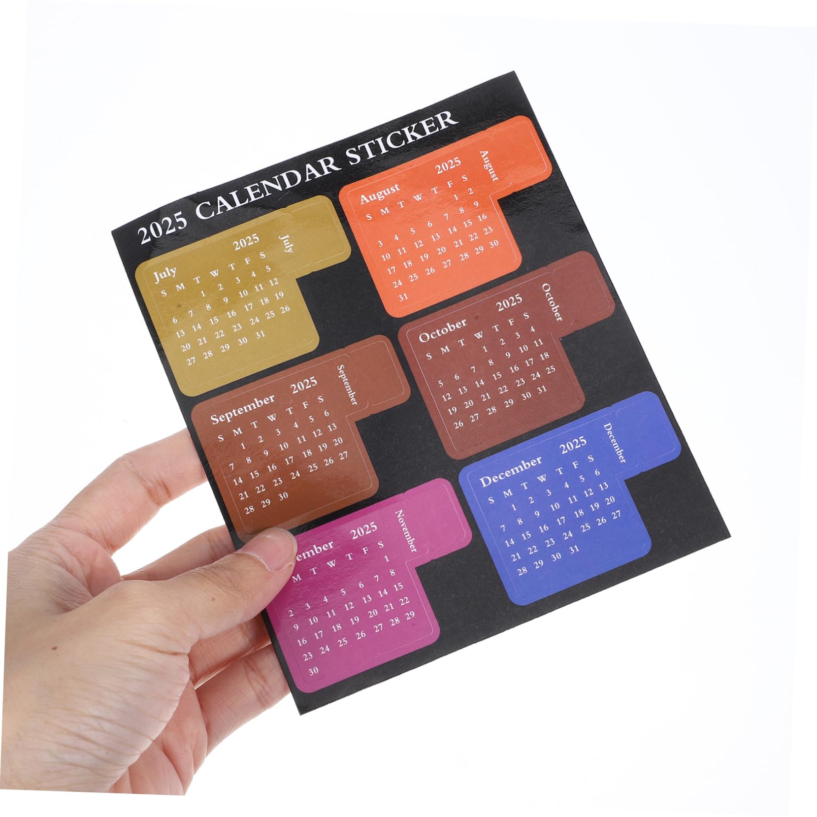 Lurrose 4ensembles Autocollants De Calendrier Stickers Multi-fonctions Pour Planificateur Étiquettes Colorées Pour Agenda Scolaire Et Ménager De Indices Mensuels