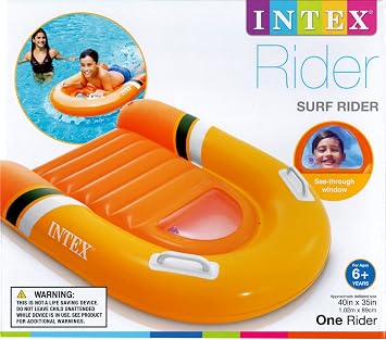 Intex Surf Rider Inflatable Pool Float Boogie Board Bodyboard for Kids Swimming Pool Floating Toys, Learn to Swim Water Surf Board