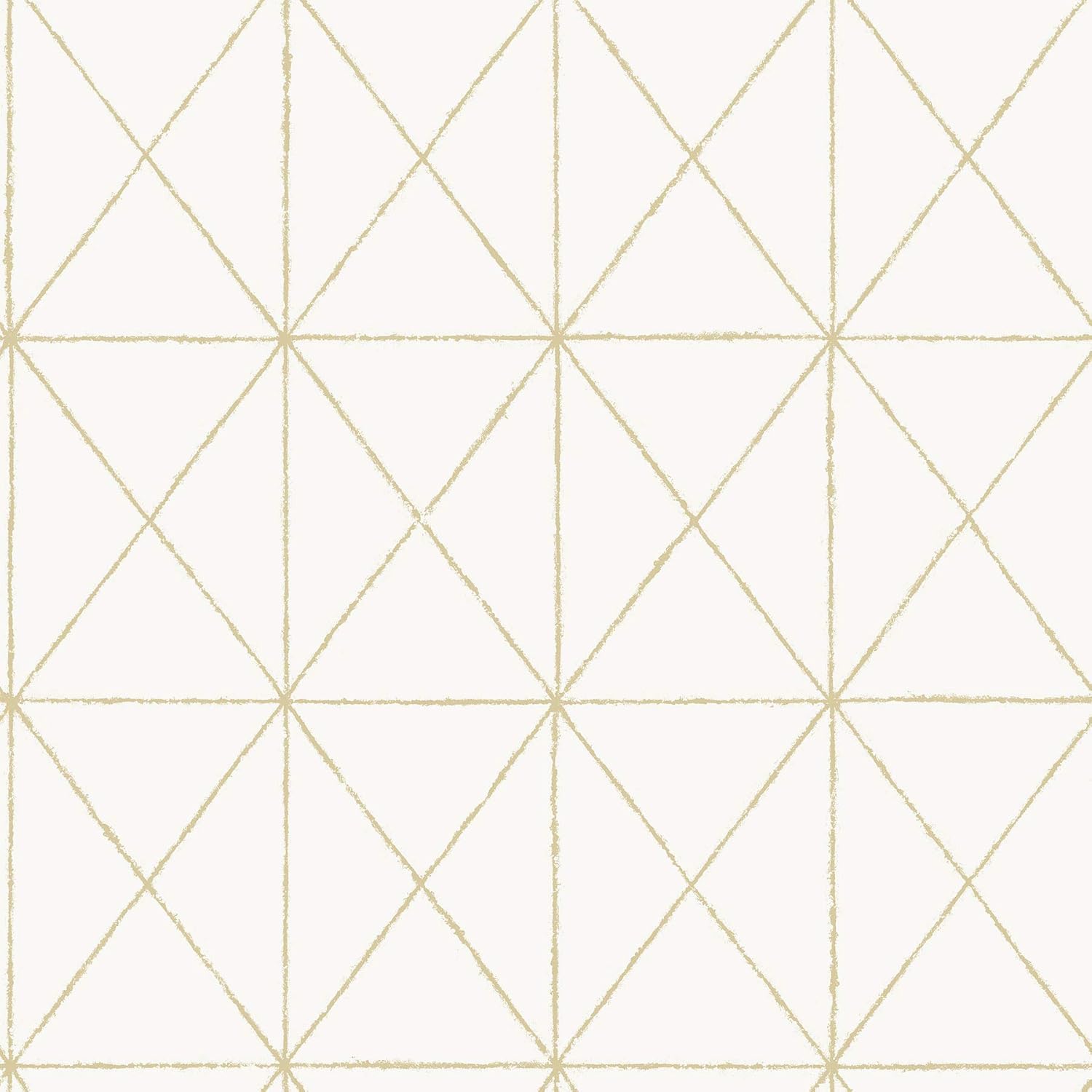 NuWallpaper NUS3577 Gold Get in Line Peel Stick Wallpaper, White & Off-White