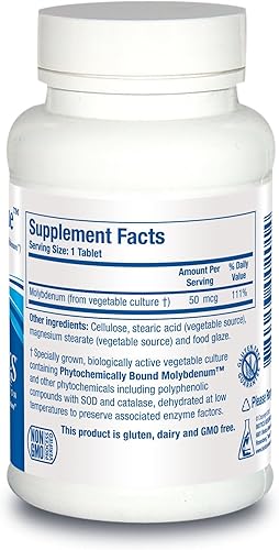 Miniatura 2 de Biotics Research Mo-Zyme Molibdeno 50 microgramos, soporte hepático, desintoxicación, oligoelemento esencial, metabolismo saludable, soporte