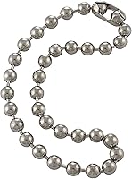 DragonWeave 9.5mm Extra Large Steel Ball Chain Necklace for Men - Tarnish-Resistant Silver Finish, Custom Lengths, USA Made