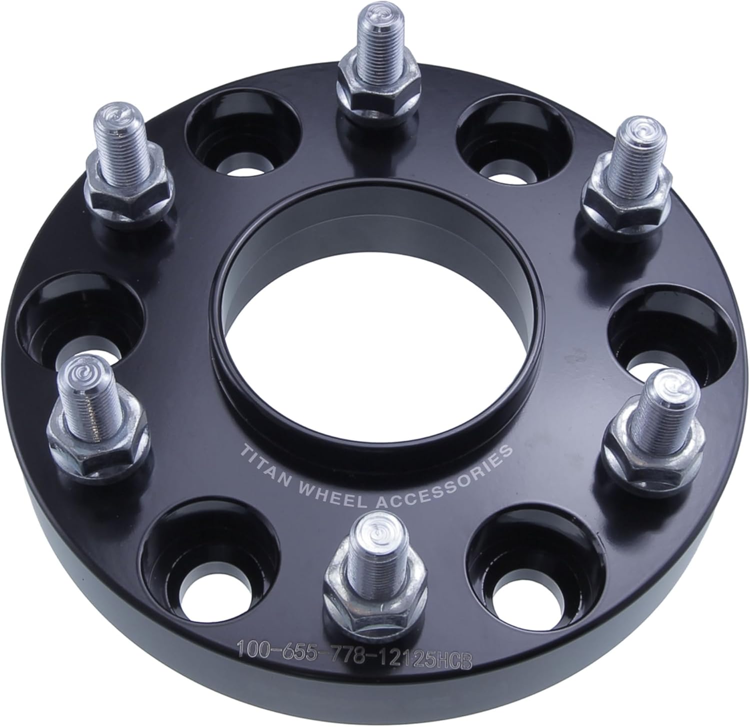 1" 6x5.5 Hubcentric Wheel Spacers - Fits Infiniti & Nissan Trucks SUVs - 1 Inch (25mm), 6x139.7, 77.8mm Hub, 12x1.25 Studs - Set of 4 - Black