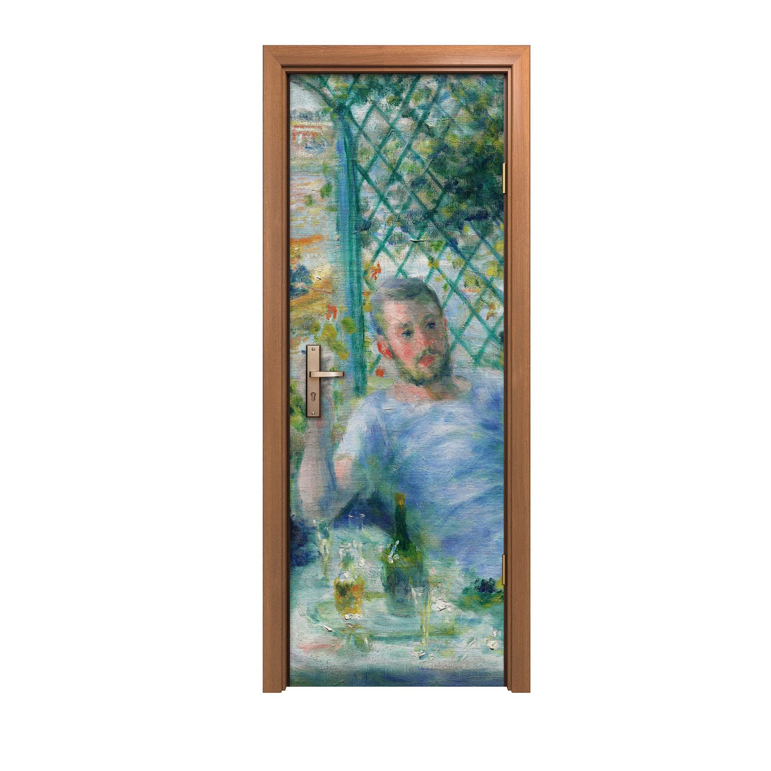 Autocollant de porte 70x200cm décoration murale design d'intérieur fleurs
