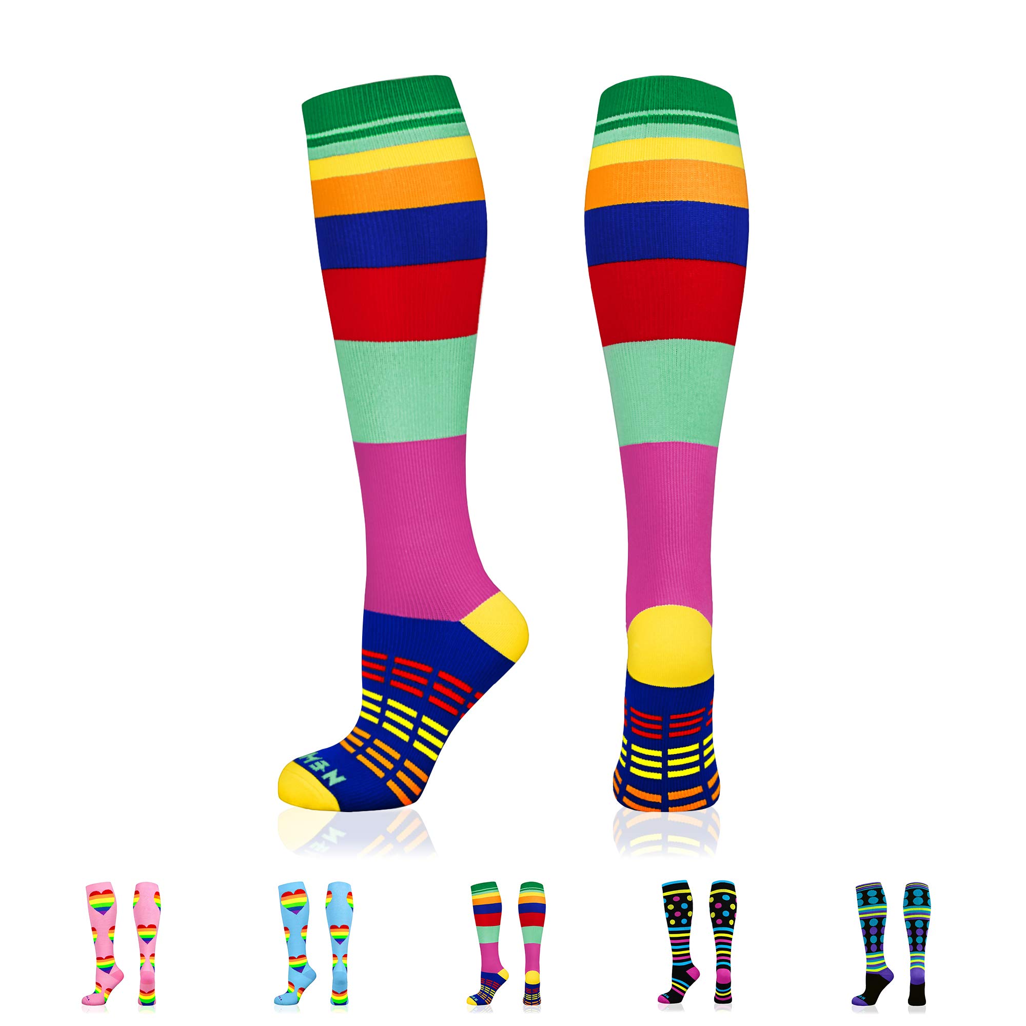 NEWZILL Medical Compression Socks for Women and Men Circulation 20-30 mmHg Best Compression Stockings for Running Athletic Travel Flight Nurses