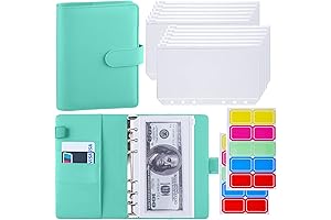 Budget Binder with Zipper Envelopes for Cash