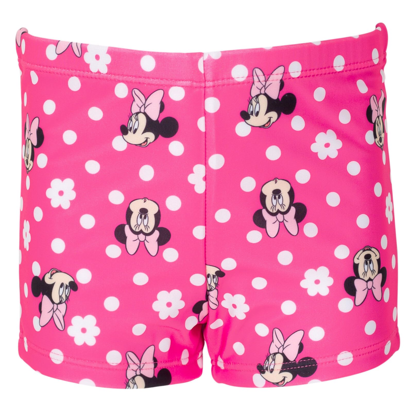 Disney Minnie Mouse kostium kąpielowy z ochroną UPF 50+, rashguard i szorty, zestaw kostiumów kąpielowych dla małych i dużych dzieci