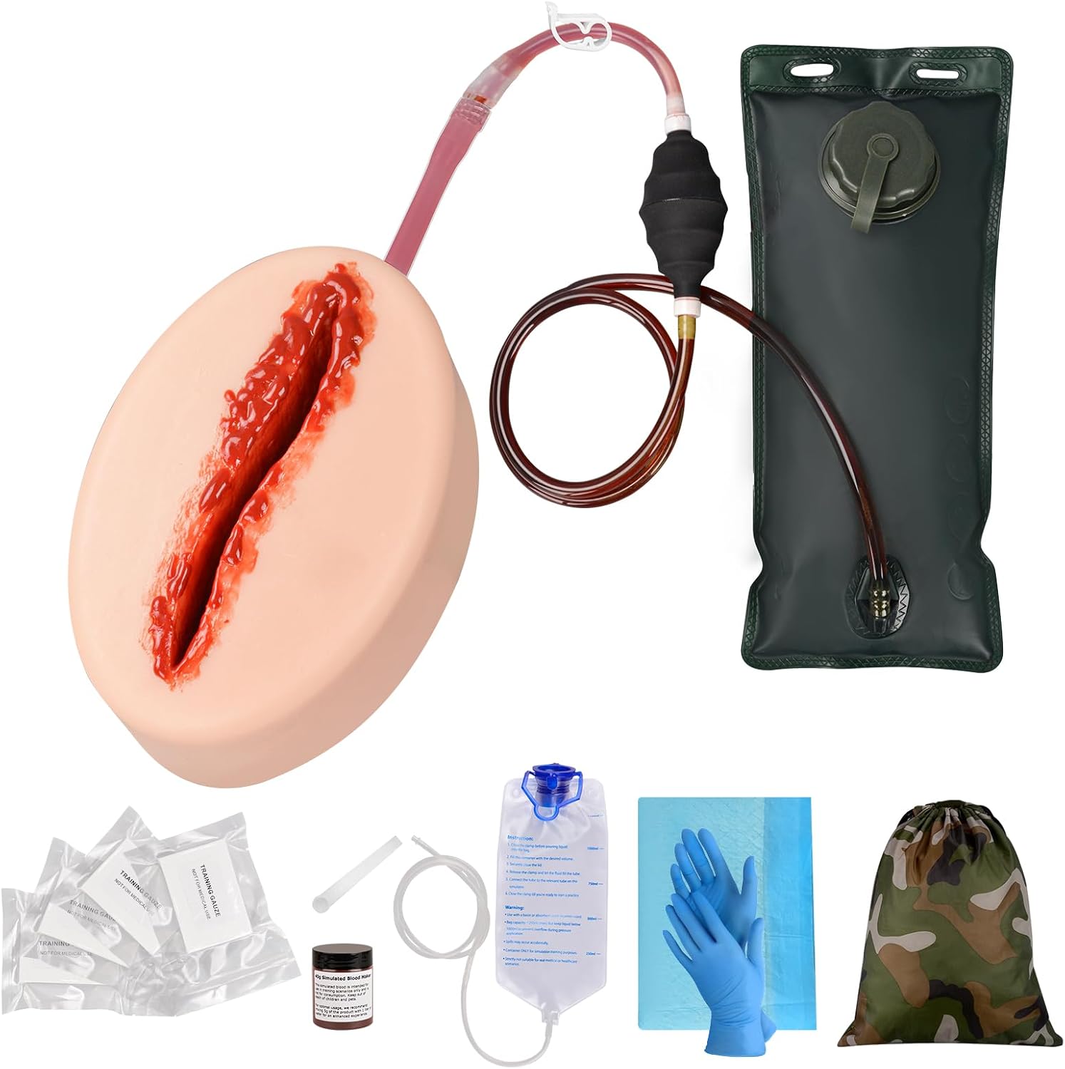 Laceration Wound Packing Trainer, Stop The Bleed Training Kits, Bleeding Control Simulator for Emergency Wound Management Training