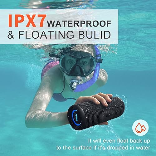 Miniatura 3 de Portable Speaker, Wireless Bluetooth Speaker, IPX7 Waterproof, 25W Loud Stereo Sound, Bassboom Technology, Built-in Mic, 16H Playtime with Lights