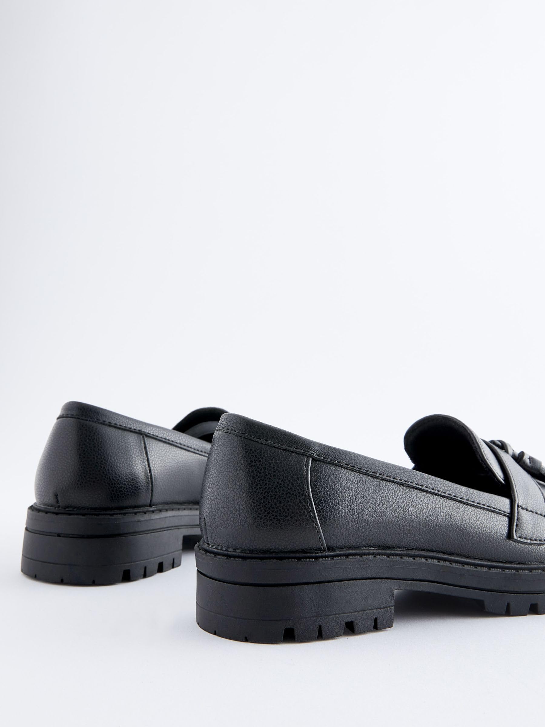 NEXT Niñas Mocasines Escolares con Suela Gruesa y borlas
