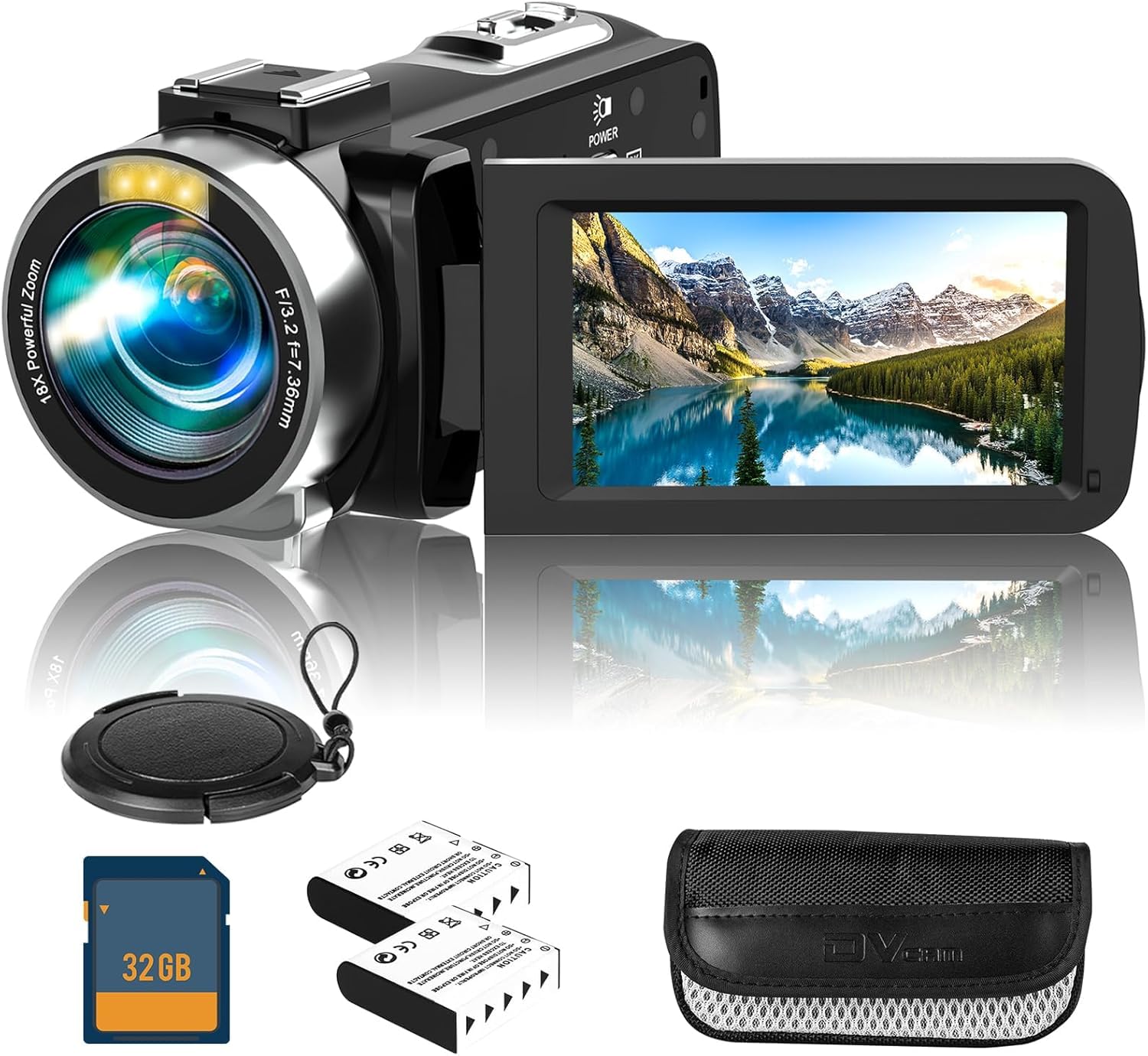 Camcorder Video Camera 4K UHD 48MP IR Night Vision Vlogging Camera for YouTube,18X Digital Zoom Camcorder Recorder 3" IPS Touchscreen with 32GB SD Card, Remote, 2 Batteries-picture-11