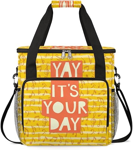 Note - Bolsa de transporte para cafetera con patrón musical para Keurig K-Mini o K-Mini Plus K-Cup Pods, portátil, bolsa de viaje