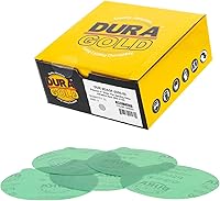 Vista 7 de Dura-Gold Discos de lija PSA de película verde de 5 pulgadas, grano 180 (caja de 50), discos de papel de lija autoadhesivos con parte trasera